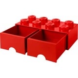 Room Copenhagen 8-Stud Storage Brick 2 DrawersRed Scatola porta giocattoli Libera installazione Rosso, Scatola di immagazzinaggio rosso, Scatola porta giocattoli, Rosso, Libera installazione, Monocromatico, Rettangolare, Polipropilene (PP)