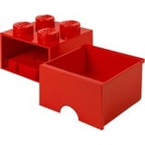 Room Copenhagen Brick Drawer (4 Knobs)Bright Red Scatola porta giocattoli Libera installazione Rosso, Scatola di immagazzinaggio rosso, Scatola porta giocattoli, Rosso, Libera installazione, Monocromatico, Rettangolare, Polipropilene (PP)
