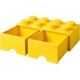 Room Copenhagen Brick Drawer (8 Knobs)Bright Yellow Scatola porta giocattoli Libera installazione Giallo, Scatola di immagazzinaggio giallo, Scatola porta giocattoli, Giallo, Libera installazione, Monocromatico, Rettangolare, Polipropilene (PP)