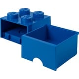 Room Copenhagen Desk Brick Drawer 4 KnobBlue Scatola porta giocattoli Libera installazione Blu, Scatola di immagazzinaggio blu, Scatola porta giocattoli, Blu, Libera installazione, Monocromatico, Rettangolare, Polipropilene (PP)
