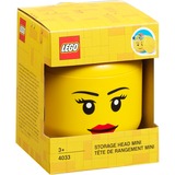 Room Copenhagen LEGO Storage Head "Girl", mini, Scatola di immagazzinaggio giallo