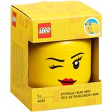 Room Copenhagen LEGO Storage Head "Whinky", mini, Scatola di immagazzinaggio giallo
