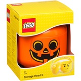 Room Copenhagen LEGO Storage Head "Zucca", piccolo, Scatola di immagazzinaggio arancione /Nero