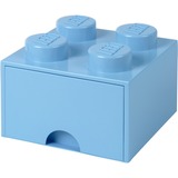 Room Copenhagen LEGO Storagge Brick 4 Armadietto portaoggetti Verde celeste, Armadietto portaoggetti, Verde, Monocromatico, Quadrato, Polipropilene (PP), 250 mm