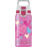 SIGG Viva One Hearts 0,5 L, Bottiglia di acqua fucsia
