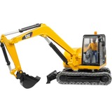 bruder Cat Mini Excavator with worker veicolo giocattolo, Veicolo modello giallo/Nero, Modellino di scavatore, Plastica