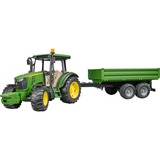 bruder John Deere 5115 M with tipping trailer veicolo giocattolo verde/Giallo, Modellino di trattore, Plastica, Nero, Verde, Giallo