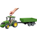 bruder John Deere 5115 M with tipping trailer veicolo giocattolo verde/Giallo, Modellino di trattore, Plastica, Nero, Verde, Giallo