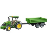 bruder John Deere 5115 M with tipping trailer veicolo giocattolo, Veicolo modello verde/Giallo, Modellino di trattore, Plastica, Nero, Verde, Giallo