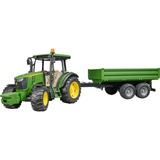bruder John Deere 5115 M with tipping trailer veicolo giocattolo, Veicolo modello verde/Giallo, Modellino di trattore, Plastica, Nero, Verde, Giallo
