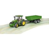 bruder John Deere 5115 M with tipping trailer veicolo giocattolo, Veicolo modello verde/Giallo, Modellino di trattore, Plastica, Nero, Verde, Giallo