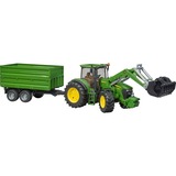bruder John Deere 7930 with frontloader and trailer veicolo giocattolo, Veicolo modello verde/Giallo, 3 anno/i, Nero, Verde, Giallo