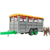 bruder Livestock trailer with 1 cow parte e accessorio di modellino in scala Carrello grigio, 1:16, 3 anno/i, Verde, Grigio