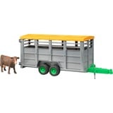 bruder Livestock trailer with 1 cow parte e accessorio di modellino in scala Carrello grigio, 1:16, 3 anno/i, Verde, Grigio