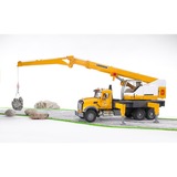 bruder MACK Granite Liebherr crane truck veicolo giocattolo, Veicolo modello giallo/grigio, 4 anno/i, ABS sintetico, Nero, Giallo