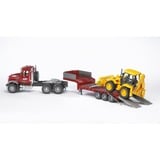 bruder MACK Granite Low loader and JCB 4CX veicolo giocattolo rosso, 3 anno/i, ABS sintetico, Multicolore