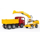 bruder MAN TGA Construction truck with Liebherr Excavator veicolo giocattolo rosso/Giallo, 3 anno/i, ABS sintetico, Multicolore