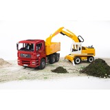 bruder MAN TGA Construction truck with Liebherr Excavator veicolo giocattolo rosso/Giallo, 3 anno/i, ABS sintetico, Multicolore