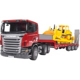 bruder SCANIA R-series Low loader truck, CAT Bulldozer veicolo giocattolo, Veicolo modello CAT Bulldozer, 3 anno/i, Multicolore