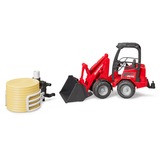 bruder Scha'Ffer Movimento Terra 2034 Con Accessori E Balla Fieno, Veicolo modello rosso/Nero, Nero, Rosso, Acrilonitrile butadiene stirene (ABS), 4 anno/i, 1:16, Non adatto per bambini con età inferiore ai 36 mesi