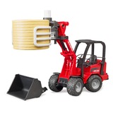 bruder Scha'Ffer Movimento Terra 2034 Con Accessori E Balla Fieno, Veicolo modello rosso/Nero, Nero, Rosso, Acrilonitrile butadiene stirene (ABS), 4 anno/i, 1:16, Non adatto per bambini con età inferiore ai 36 mesi
