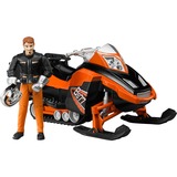 bruder Snowmobil m. Fahrer u. Ausst.| 63101 veicolo giocattolo arancione /Nero, Modellino di gatto delle nevi, Acrilonitrile butadiene stirene (ABS), Multicolore