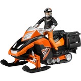 bruder Snowmobil m. Fahrer u. Ausst.| 63101 veicolo giocattolo, Veicolo modello arancione /Nero, Modellino di gatto delle nevi, Acrilonitrile butadiene stirene (ABS), Multicolore