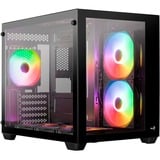Aerocool Dryft Mini Mini Tower Nero, Chassis Tower Nero, Mini Tower, PC, Nero, ATX, micro ATX, Mini-ITX, SPCC, Vetro temperato, Gaming