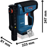 Bosch Chiodatrice a batteria per legno GTH 18V-14 Professional solo, 18Volt, Graffatrice blu/Nero