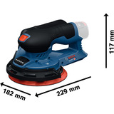 Bosch Levigatrice rotorbitale a batteria GEX 12V-150-3 Professional solo, 12 Volt, Levigatrice orbitale casuale blu/Nero