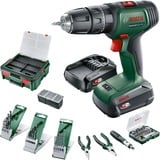 Bosch Universal Impact 18V 1450 Giri/min Senza chiave 1,3 kg Verde, Trapano avvitatore verde/Nero, Trapano con impugnatura a pistola, Senza chiave, Verde, 1 cm, 1450 Giri/min, 3 cm