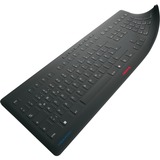 CHERRY 61510017 Protezione per tastiera, Pellicola protettiva Nero, Protezione per tastiera, Silicone, 463 mm, 164 mm, 100 g, Nero