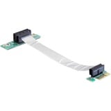 DeLOCK 41839 slot di espansione, Scheda di montaggio PCIe x1 Male, 0,13 m, Nero