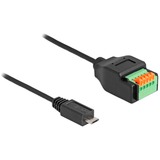 DeLOCK Adattatore USB 2.0, connettore Micro-USB > morsettiera a 5 pin Nero