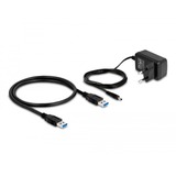DeLOCK Hub USB 10 Gbps con 4 porte USB tipo A + 1 porta di ricarica rapida grigio