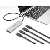 DeLOCK USB 10 Gbps USB Type-C Hub con 4 x porte USB Type-C, Hub USB grigio