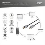 Digitus Cavo adattatore DisplayPort > HDMI, UHD 4K Nero