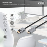 Digitus Cavo adattatore DisplayPort > HDMI, UHD 4K Nero