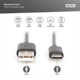 Digitus Cavo di collegamento USB 3.2 Gen 1 USB-A > USB-C Nero