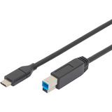 Digitus Cavo di collegamento USB 3.2 Gen 1 USB-C > USB-B Nero