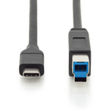 Digitus Cavo di collegamento USB 3.2 Gen 1 USB-C > USB-B Nero