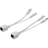 Digitus Kit cavi PoE passivo, Adattatore bianco, Fast Ethernet, Bianco, Cina, 75 mm, 265 mm, 98,333 g