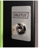 Digitus Porta frontale in vetro per armadio da parete 19" 16U serie Unique, Pannello frontale Nero