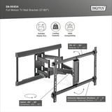 Digitus Supporto TV a movimento completo 37" - 80", Montaggio a parete Nero (opaco)