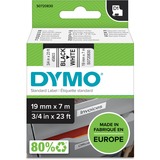 Dymo D1 - Standard Etichette - Nero su bianco - 19mm x 7m Nero su bianco, Poliestere, Belgio, -18 - 90 °C, DYMO, LabelManager, LabelWriter 450 DUO