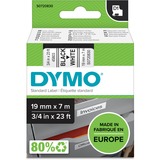 Dymo D1 - Standard Etichette - Nero su bianco - 19mm x 7m, Nastro di scrittura Nero su bianco, Poliestere, Belgio, -18 - 90 °C, DYMO, LabelManager, LabelWriter 450 DUO