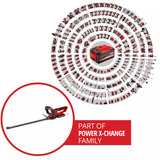 EINHELL Power X-Change tagliasiepi a batteria GC-CH 1855/1 Li Kit, 18 Volt rosso/Nero