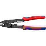 KNIPEX 97 21 215 C, Pinza crimpatrice rosso/Blu