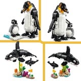 LEGO Creator 3 in 1 31165 Animali Selvatici: Famiglia di Panda Giocattolo, Si Trasforma in Pinguino e Orca, Idea Regalo 8+, Giochi di costruzione Si Trasforma in Pinguino e Orca, Idea Regalo 8+, Set da costruzione, 8 anno/i, Plastica, 626 pz, 814 g