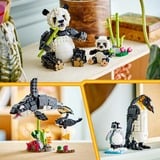 LEGO Creator 3 in 1 31165 Animali Selvatici: Famiglia di Panda Giocattolo, Si Trasforma in Pinguino e Orca, Idea Regalo 8+, Giochi di costruzione Si Trasforma in Pinguino e Orca, Idea Regalo 8+, Set da costruzione, 8 anno/i, Plastica, 626 pz, 814 g